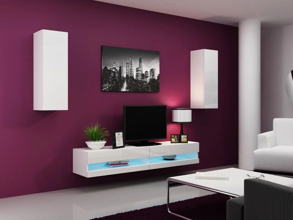 Cama Living room cabinet set VIGO NEW 10 white/white gloss