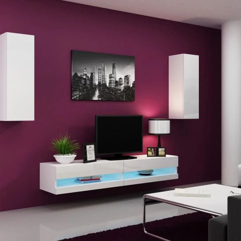 Cama Living room cabinet set VIGO NEW 10 white/white gloss