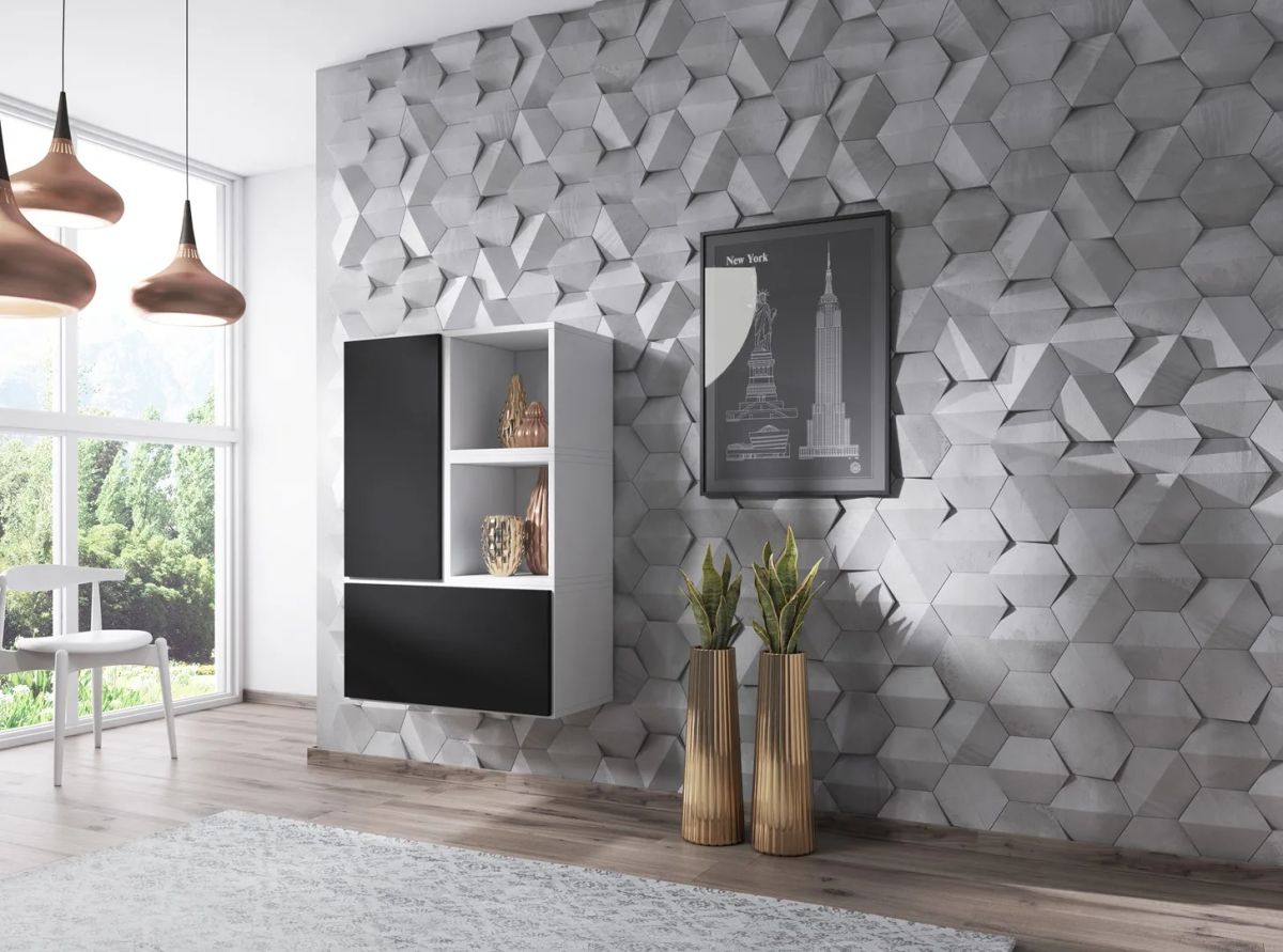 Cama living room furniture set ROCO 17 (2xRO3 + 2xRO6) white/white/black