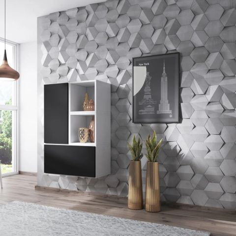 Cama living room furniture set ROCO 17 (2xRO3 + 2xRO6) white/white/black