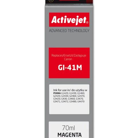 Activejet AC-G41M Ink Bottle (Replacement Canon GI-41M 4544C001; Supreme; 70 ml; Magenta)