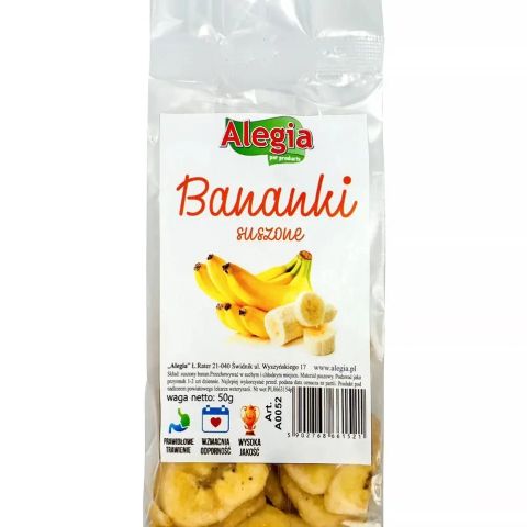 ALEGIA Dried bananas - treat for rodents and rabbits - 60g