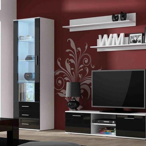 Cama TV stand SOHO 140 white/black gloss
