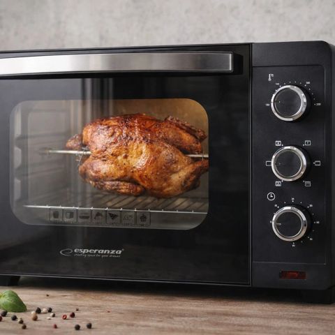 Esperanza EKO006N Mini oven with convection and spit 25 l 1600W Black