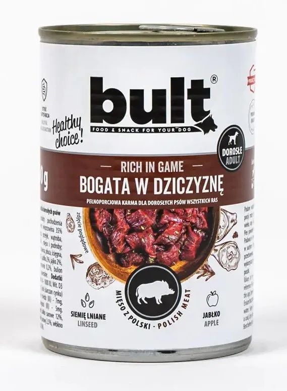 BULT Rich in game - Wet dog food - 800 g