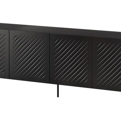 SIENA chest of drawers 200x40x75 matte black