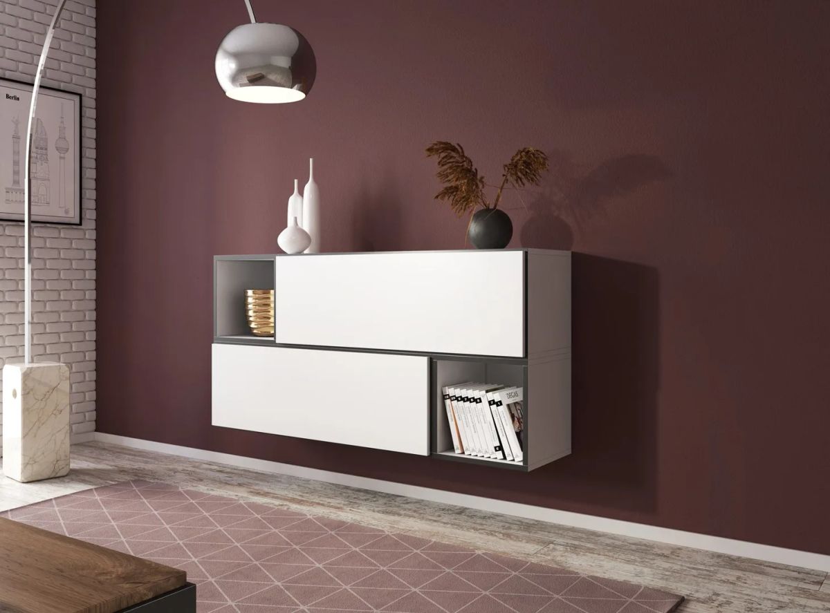 Cama living room furniture set ROCO 14 (2xRO1 + 2xRO6) white/black/white