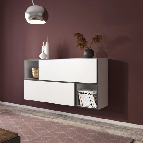 Cama living room furniture set ROCO 14 (2xRO1 + 2xRO6) white/black/white