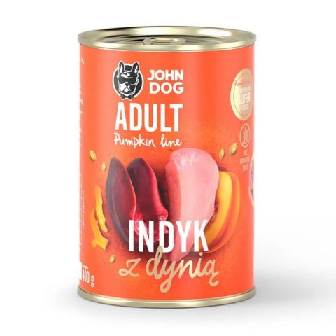 JOHN DOG Pumpkin Turkey with pumpkin - wet dog food - 400g