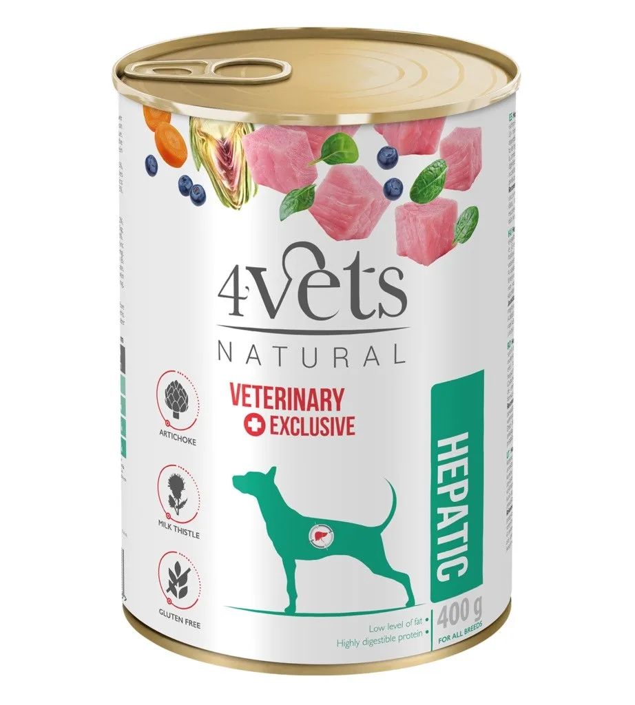 4VETS Natural Hepatic Dog - wet dog food - 400 g