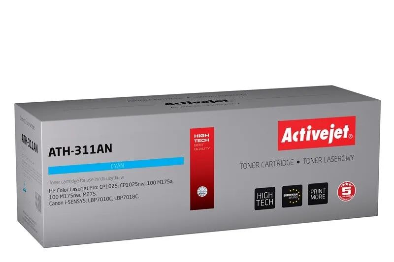 Activejet ATH-311AN Toner (replacement for Canon, HP 126A CRG-729C, CE311A; Premium; 1000 pages; cyan)