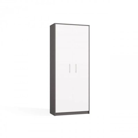 OLIV 2D CLOSED SHELVING UNIT, ANTHRACITE/WHITE SET