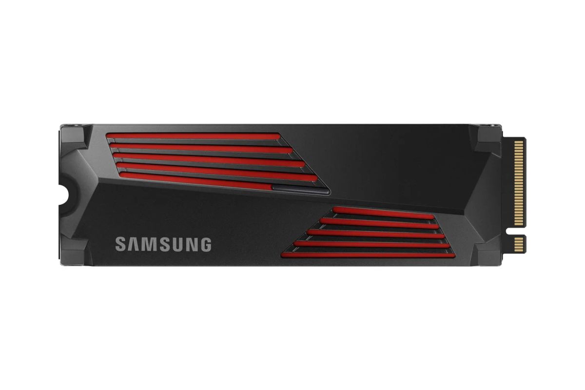 SSD|SAMSUNG|990 PRO with Heatsink|1TB|M.2|PCIE|NVMe|MLC|Write speed 6900 MBytes/sec|Read speed 7450 MBytes/sec|2.3mm|TBW 600 TB|MTBF 1500000 hours|MZ-V9P1T0CW