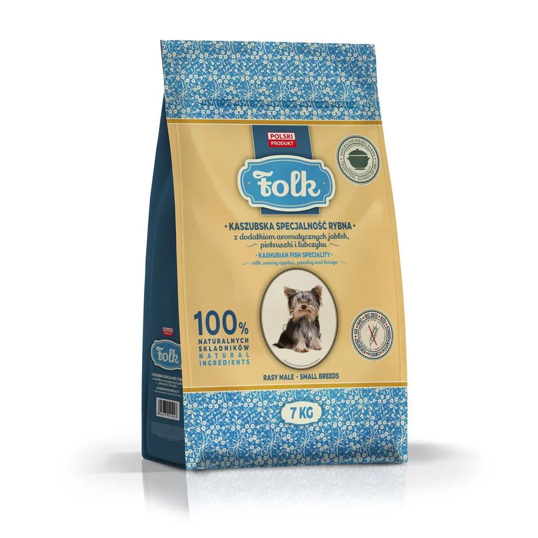 FOLK Small breeds Kashubian-style fish specialty with apples, parsley and lovage - dry dog food - 7kg
