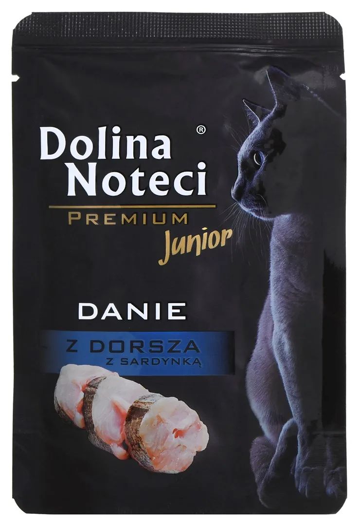 Dolina Noteci Premium Cod and sardine dish - wet food for kittens - 85g