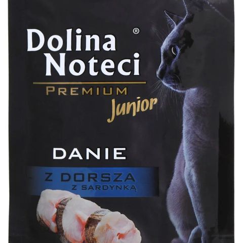 Dolina Noteci Premium Cod and sardine dish - wet food for kittens - 85g