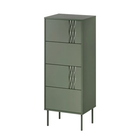 4S TRESSE chest of drawers 50x40x125 matte green