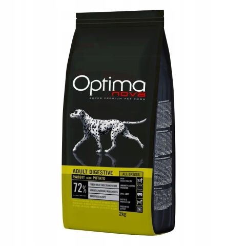 OPTIMANOVA Adult Digestive Rabbit & Potato - dry dog food - 2kg