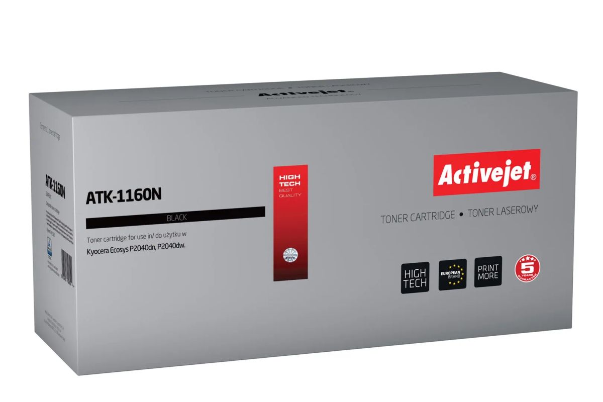 Activejet ATK-1160N Toner (replacement for Kyocera TK-1160; Supreme; 7200 pages; black)