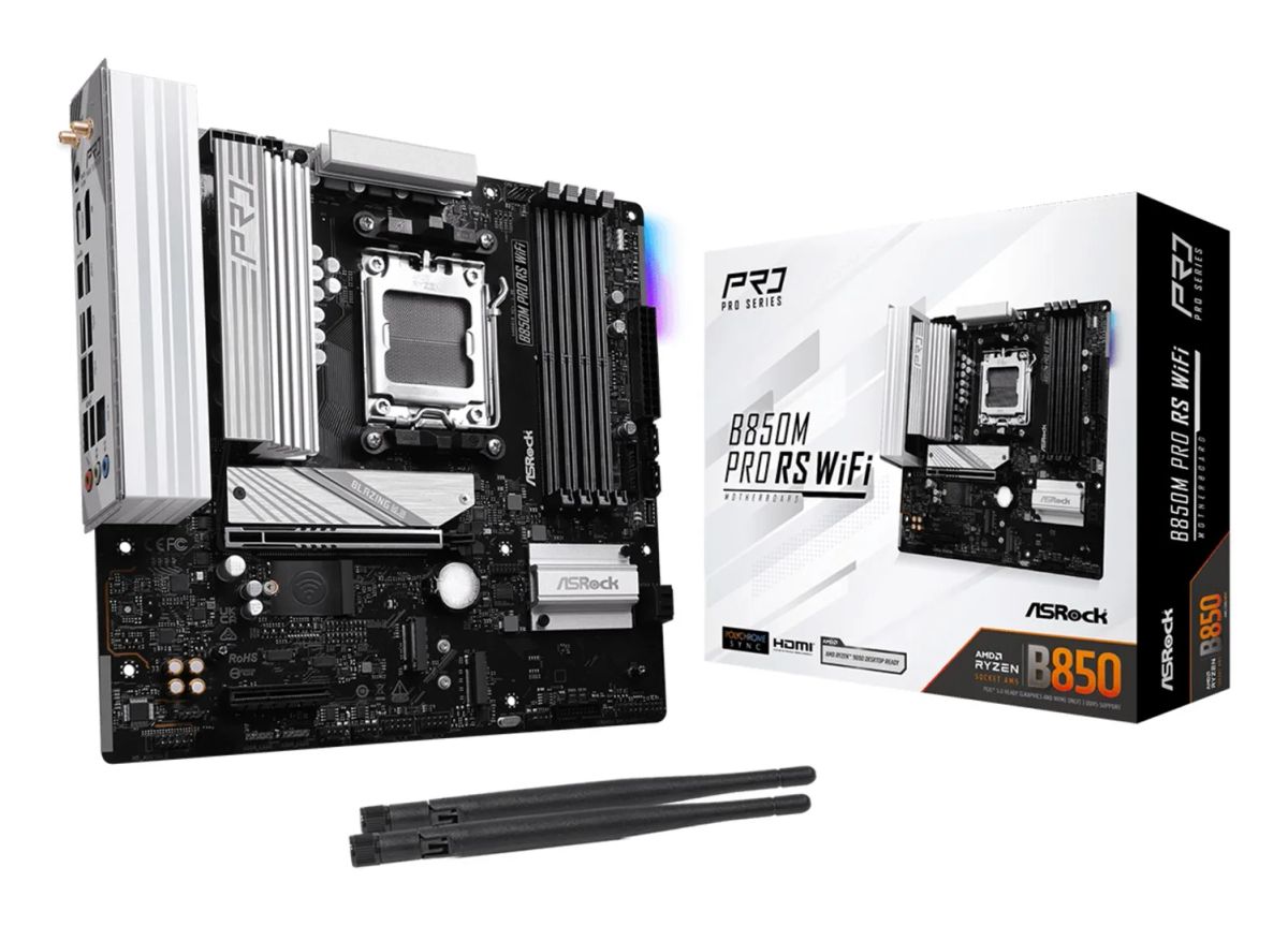 Mainboard|ASROCK|AMD B850|SAM5|Micro-ATX|Memory DDR5|Memory slots 4|1xPCI-Express 4.0 4x |1xPCI-Express 5.0 16x|1xM.2|1xHDMI|1xDisplayPort|1xAudio-In|1xAudio-Out|1xMicrophone|4xUSB 2.0|3xUSB 3.2|1xUSB-C|1xRJ45|B850MPRORSWIFI