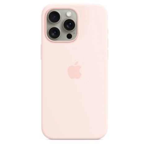 iPhone 15 Pro Max Silicone Case Light Pink Originaal Ümbris
