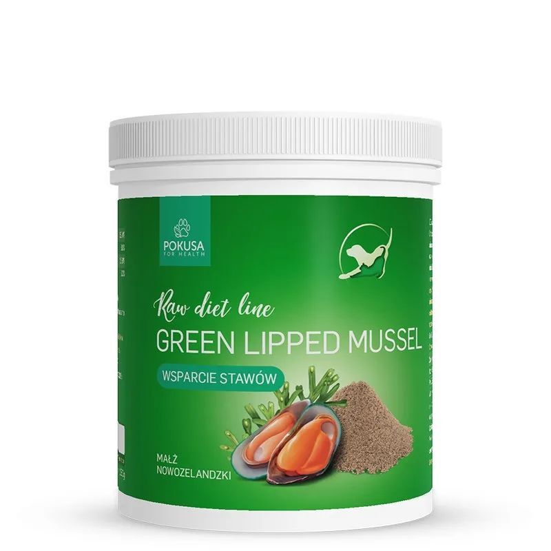 POKUSA RawDietLine Green Lipped Mussel - supplements for dogs and cats - 150g