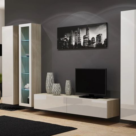 Cama Full cabinet VIGO '180' 180/40/30 grey/white gloss