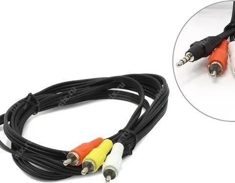CABLE AUDIO 3.5MM 4PIN TO 3RCA/AV 2M CCA-4P2R-2M GEMBIRD
