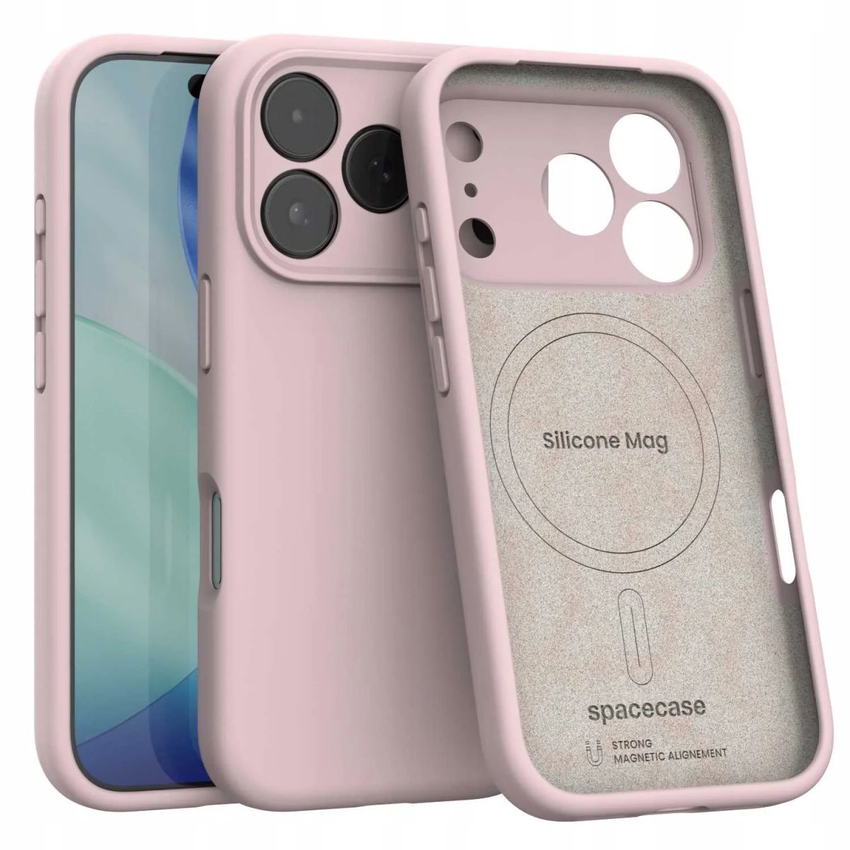 Spacecase Silikoonümbris iPhone 17 Pro Baby Pink