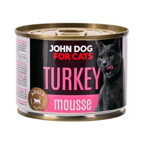 JOHN DOG For cats Mousse Turkey - wet cat food - 200g