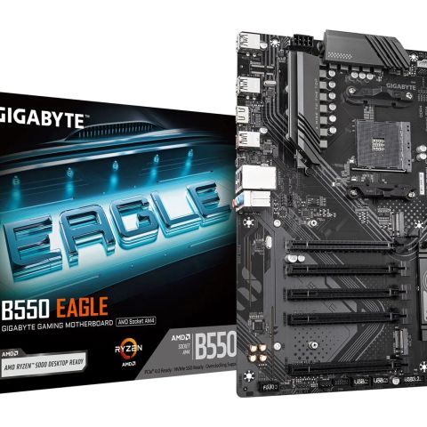 Mainboard|GIGABYTE|AMD B550|SAM4|ATX|Memory DDR4|Memory slots 4|4xPCI-Express 3.0 1x|1xPCI-Express 4.0 16x|2xM.2|1xHDMI|4xUSB 2.0|1xUSB 3.2 type B|2xUSB 3.2|1xUSB-C|1xRJ45|3xAudio port|B550EAGLE1.0