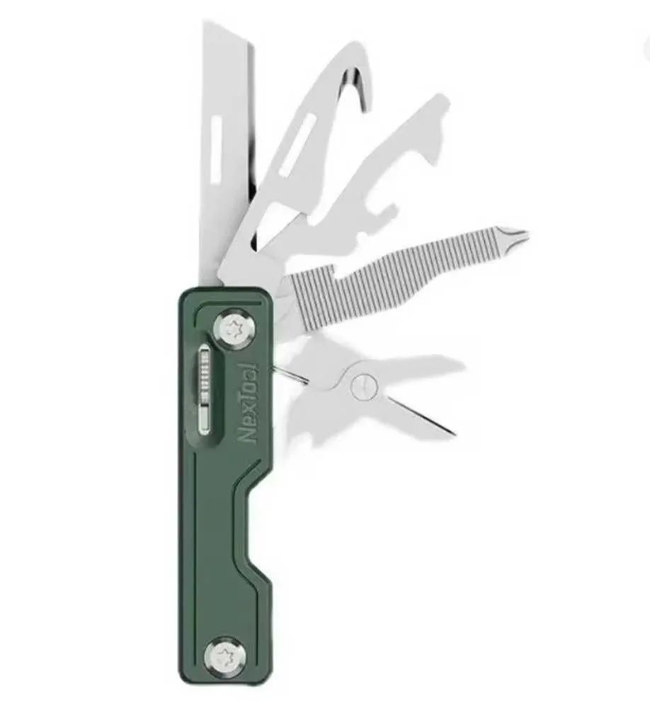 NexTool NE20098 10-in-1 multi-tool knife, green