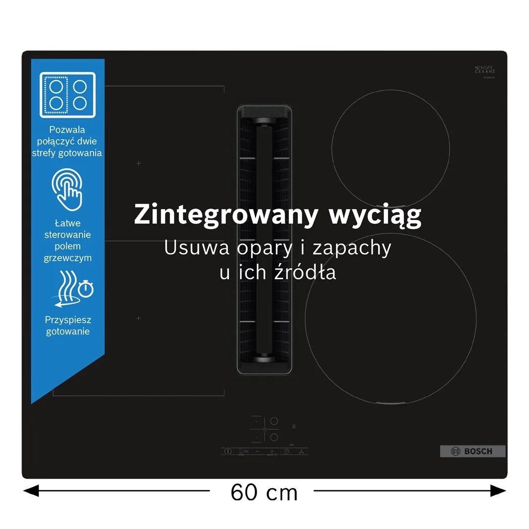 Bosch Serie 4 PVS611B16E hob Black Built-in 59.2 cm Zone induction hob 4 zone(s)