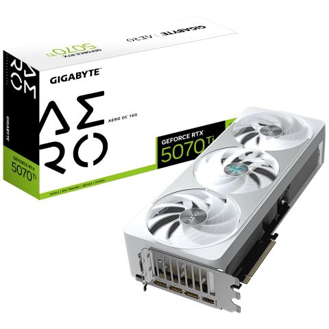 Graphics Card|GIGABYTE|NVIDIA GeForce RTX 5070 Ti|16 GB|GDDR7|256 bit|PCIE 5.0 16x|GPU 2588 MHz|Dual Slot Fansink|1xHDMI|3xDisplayPort|GV-N507TAEROOC-16GD1.0