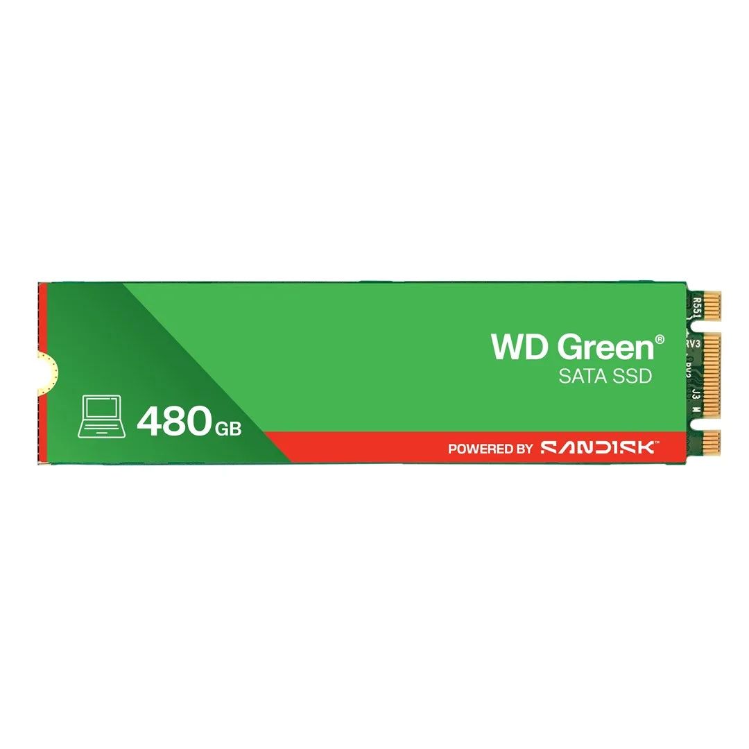 SSD|SANDISK|MTBF 1000000 h|Read speed 545 MB/s|Serial ATA III|M.2|480 GB|POWERED BY SANDISK|Green|WDS480G3G0B