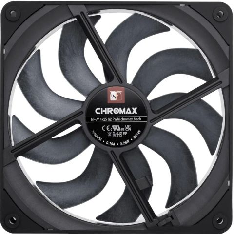 NF-A14x25 G2 PWM chromax.black - next-gen 140mm fan (black)