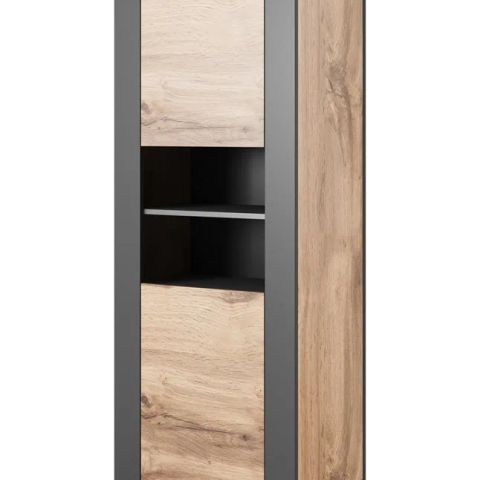 WOOD bookcase 65x40x170,5 oak wotan + anthracite