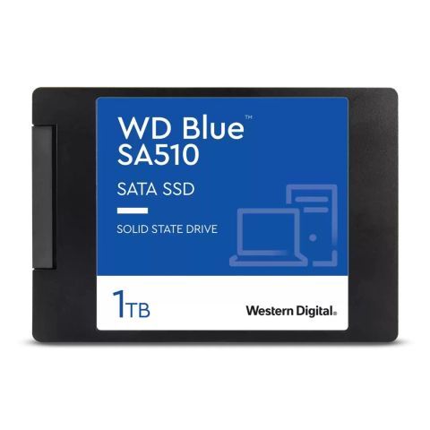 SSD|SANDISK|Blue SA510|POWERED BY SANDISK|1000 GB|Serial ATA III|Write speed 520 MB/s|Read speed 560 MB/s|2.5"|400xTBW rating|MTBF 17500000 h|WDS100T3B0A