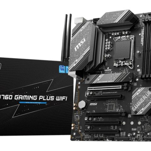 Mainboard|MSI|Intel B760 Express|LGA1700|ATX|Memory DDR5|Memory slots 4|5xPCI-Express 16x|2xM.2|1xHDMI|1xDisplayPort|2xUSB 2.0|2xUSB 3.2|1xUSB-C|1xPS/2|1xOptical S/PDIF|1xRJ45|5xAudio port|B760GAMINGPLUSWIFI