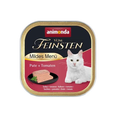 ANIMONDA Vom Feinsten Adult Mildes Menü Turkey with tomatoes - wet cat food - 100g