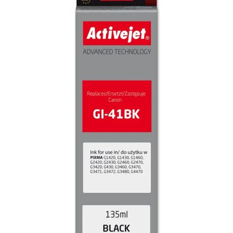 Activejet AC-G41Bk Ink Bottle (Replacement Canon GI-41BK 4528C001; Supreme; 135 ml; Black)