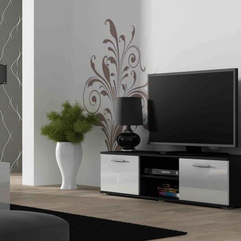 Cama TV stand SOHO 140 black/white gloss