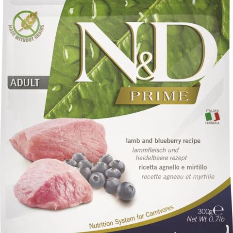 FARMINA N&D Prime Cat Lamb and Blueberry Adult - dry cat food - 300 g