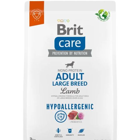 BRIT Care Hypoallergenic Adult Large Breed Lamb - dry dog food - 3 kg