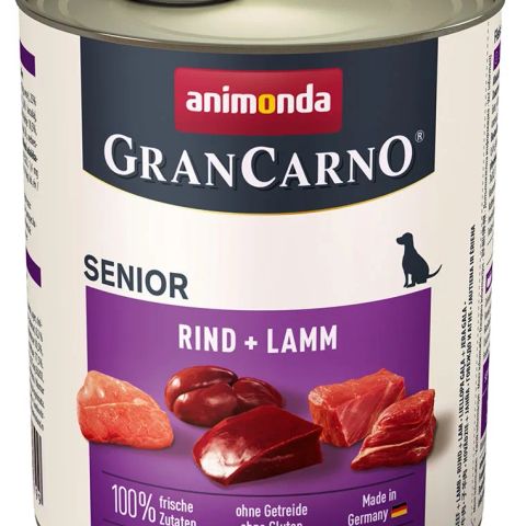 ANIMONDA GranCarno Senior Beef and lamb - wet dog food - 800g