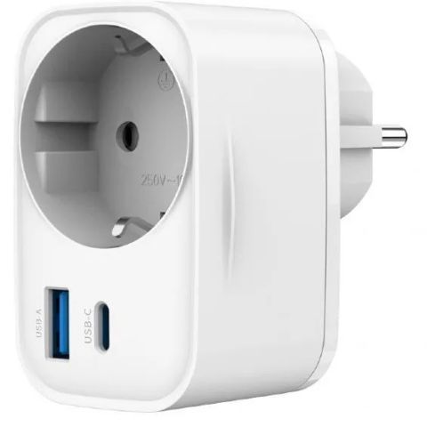 CHARGER USB UNIVERSAL 20W WHT/2P AC TA-ACPDQC20-01-W GEMBIRD