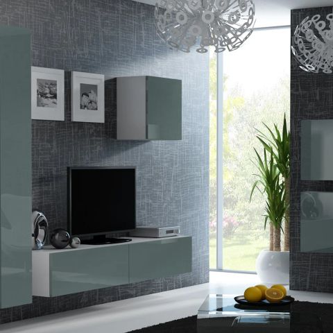 Cama Living room cabinet set VIGO 24 white/grey gloss
