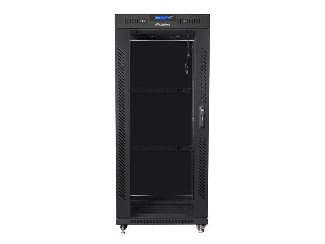 Lanberg | Rack cabinet 19" free-standing 27U/600x600 (flat pack) with glass door lCD V2 | FF01-6627-12BL | Black