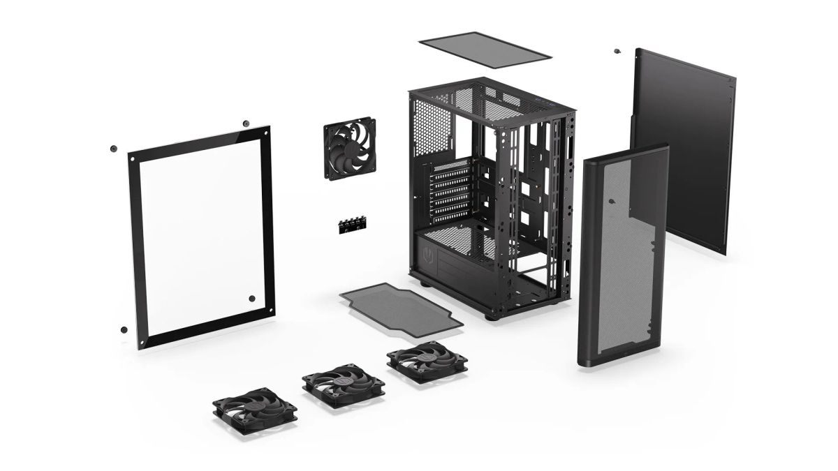 Case|ENDORFY|Ventum 200 Air|MicroTower|Case product features Transparent panel|Not included|ATX|MicroATX|MiniITX|Colour Black|EY2A002