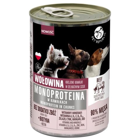 PET REPUBLIC Monoprotein Beef - wet dog food - 400g